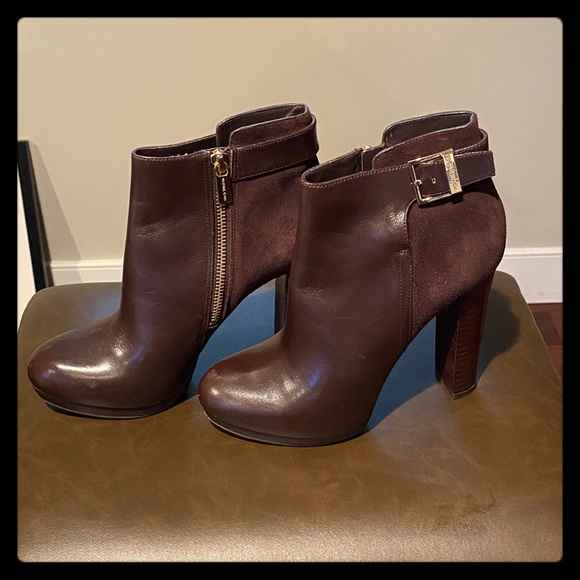 MICHAEL Michael Kors Leather High Heel Boots 71/2 - Picture 1 of 15